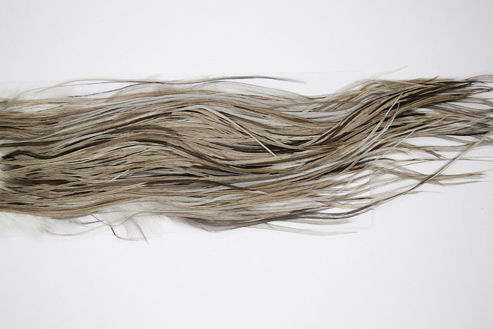4794 Hebert Dry Fly Hackle Pro Grade Rooster Saddle Medium Grey Dun Ties Size 10-12