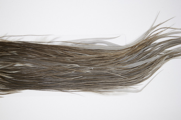 4803 Hebert Dry Fly Hackle Pro Grade Rooster Saddle Dark Grey Dun Ties Size 10-14