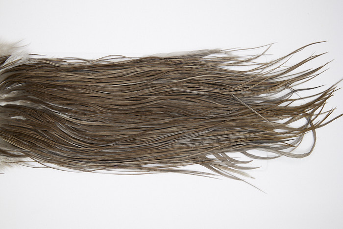 4804 Hebert Dry Fly Hackle Pro Grade Rooster Saddle Dark Grey Dun Ties Size 14-16