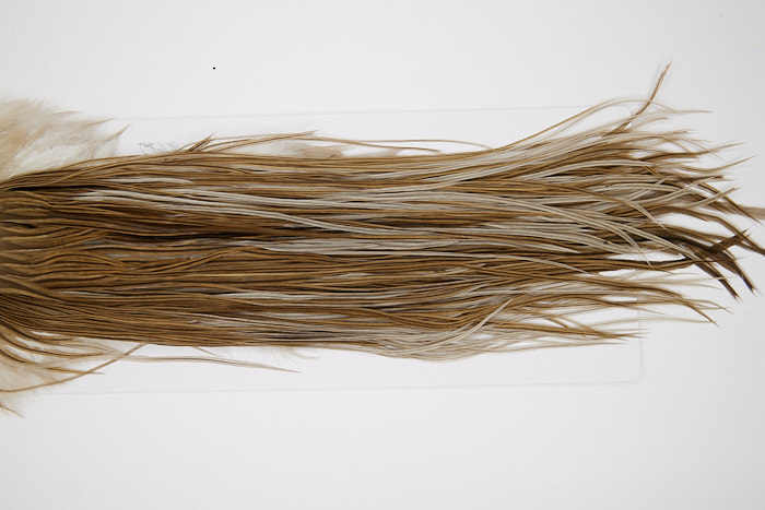 4805 Hebert Dry Fly Hackle Pro Grade Rooster Saddle Medium Brown Dun Ties Size 14-16