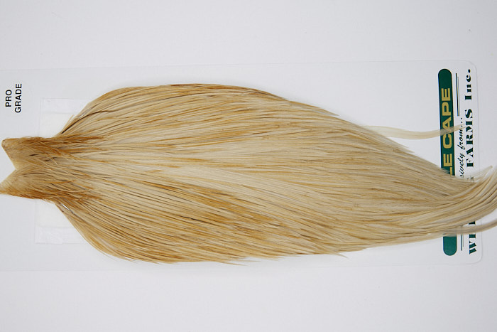 4812 Hebert Dry Fly Hackle Pro Grade Rooster Cape Light Tan Dun Ties Size 8-22