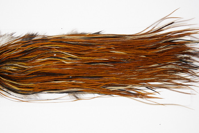 4825 Hebert Dry Fly Hackle Bronze Grade Rooster Saddle Furnace Ties Size 14-16