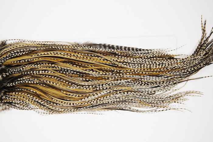 4834 Hebert Dry Fly Hackle Bronze Grade Rooster Saddle Grizzly Variant Ties Size 14-18