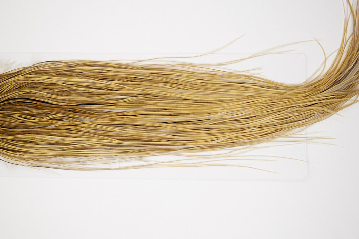 4839 Hebert Dry Fly Hackle Bronze Grade Rooster Saddle Light Ginger Dun Ties Size 16-18