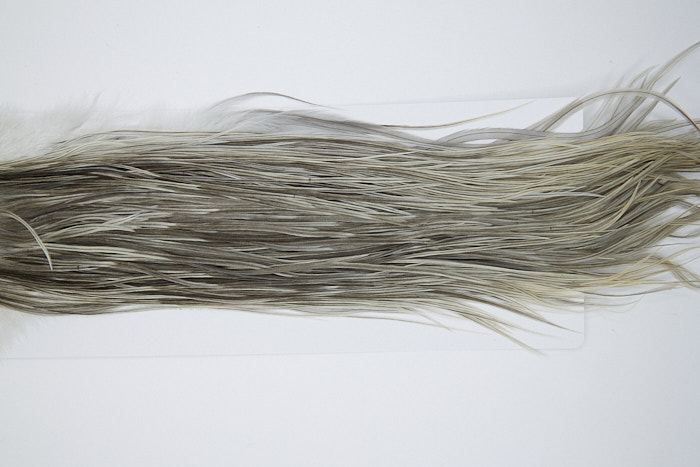 4865 Hebert Dry Fly Hackle Bronze Grade Rooster Saddle Light Grey Dun Ties Size 12-14