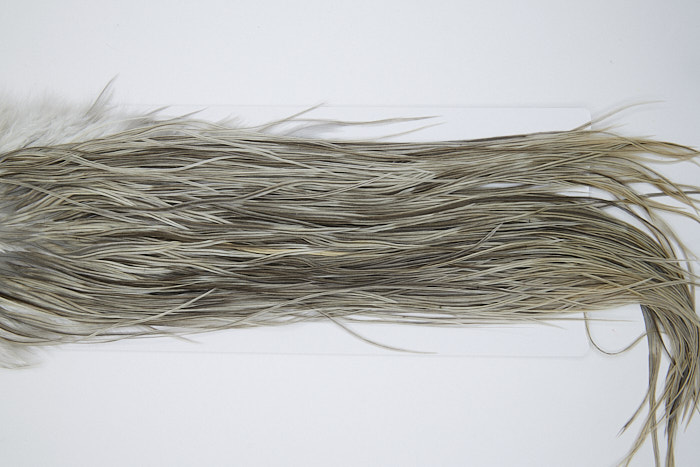 4867 Hebert Dry Fly Hackle Bronze Grade Rooster Saddle Light Grey Dun Ties Size 12-14