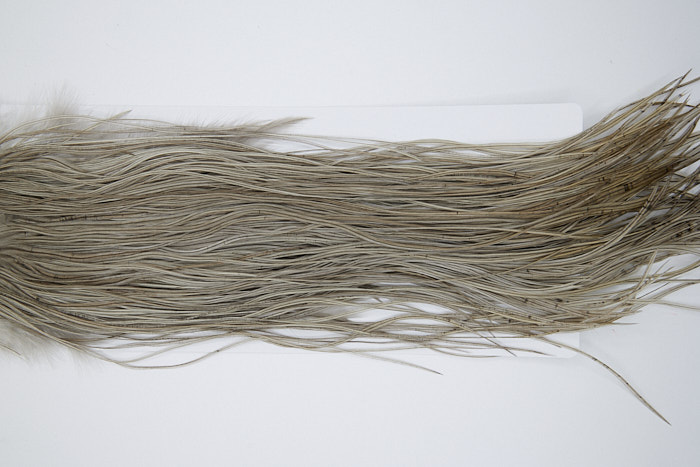 4868 Hebert Dry Fly Hackle Bronze Grade Rooster Saddle Light Grey Dun Ties Size 12-14