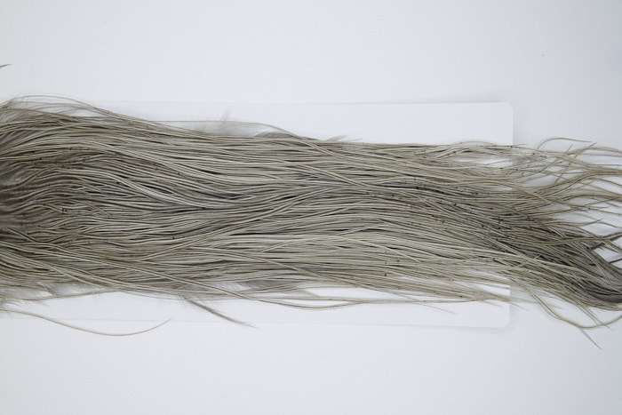 4871 Hebert Dry Fly Hackle Bronze Grade Rooster Saddle Light Grey Dun Ties Size 12-16