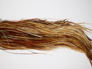 4893 Hebert Dry Fly Hackle Silver Grade Rooster Saddle Barred Dark Ginger Ties Size 12-16