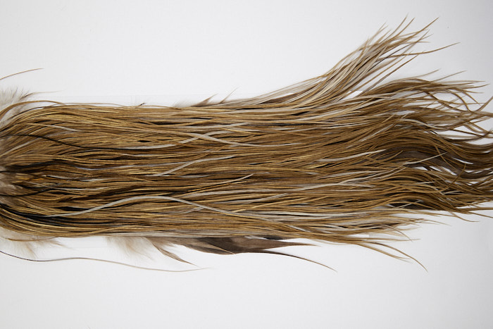 4921 Hebert Dry Fly Hackle Silver Grade Rooster Saddle Brown Grey Dun Ties Size 14-18