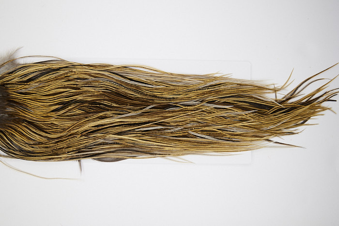 4922 Hebert Dry Fly Hackle Silver Grade Rooster Saddle Dun Badger Ties Size 12-16