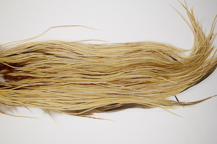 4937 Hebert Dry Fly Hackle Gold Grade Rooster Saddle Light Ginger Dun Ties Size 12-16
