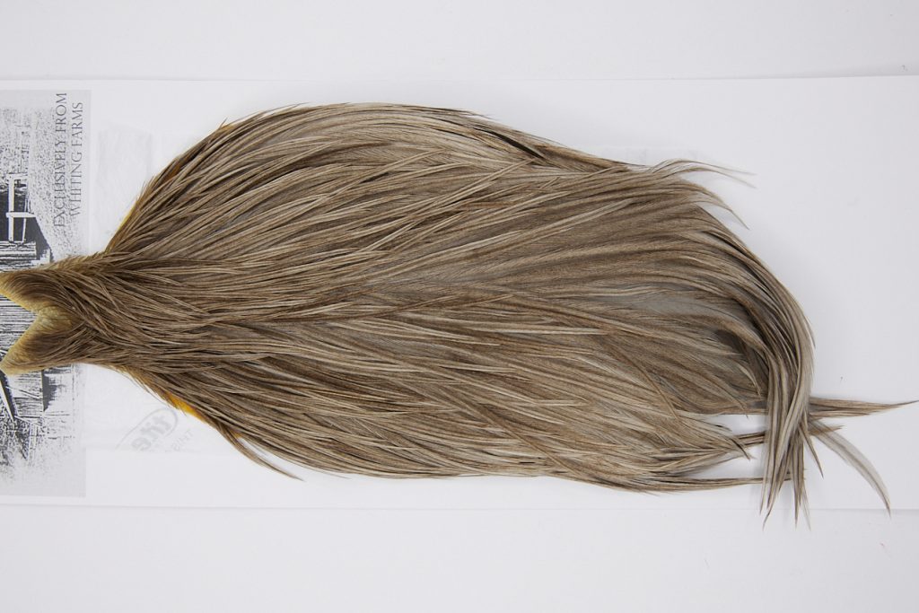 10145 Beaverkill Dry Fly Hackle Rooster Cape Medium Grey Dun Ties Size 6-18