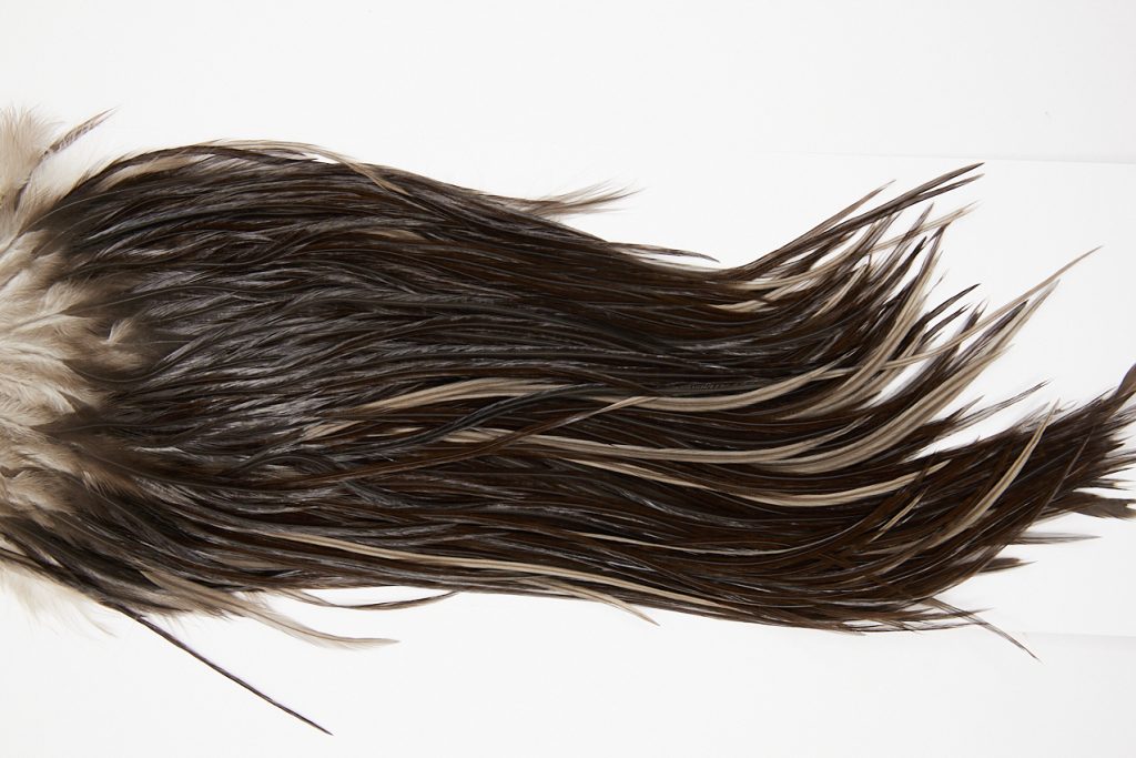 10150 Beaverkill Dry Fly Hackle Rooster Saddle Black Ties Size 10-12