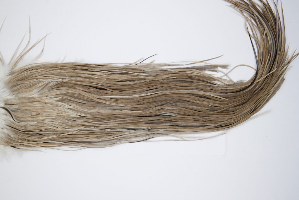 10152 Beaverkill Dry Fly Hackle Rooster Saddle Medium Grey Dun Ties Size 12-16