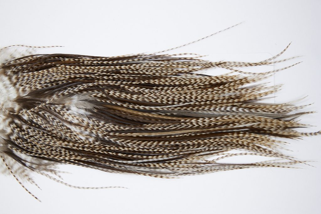 10166 Beaverkill Dry Fly Hackle Rooster Saddle Dun Grizzly Ties Size 12-14