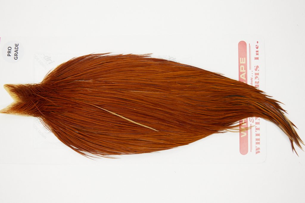 10198 Whiting Dry Fly Hackle Pro Grade Rooster Cape Brown Ties Size 10-20