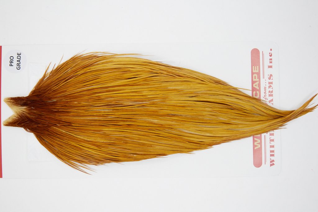 10203 Whiting Dry Fly Hackle Pro Grade Rooster Cape Medium Ginger Ties Size 8-20