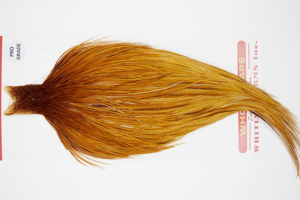 10205 Whiting Dry Fly Hackle Pro Grade Rooster Cape Medium Ginger Ties Size 10-20