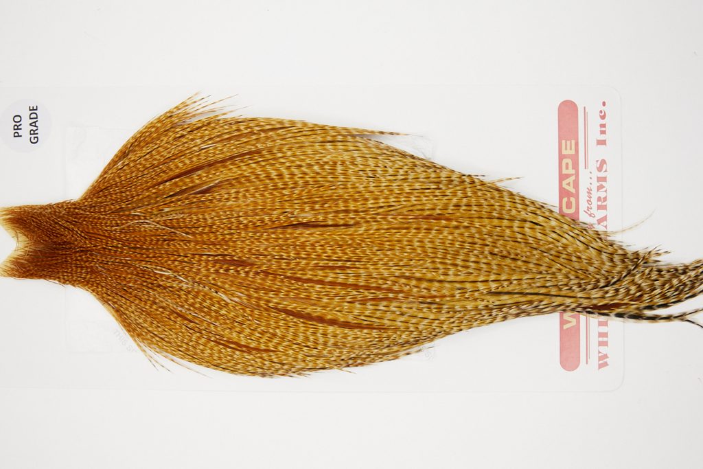 10209 Whiting Dry Fly Hackle Pro Grade Rooster Cape Dark Barred Ginger Ties Size 8-20
