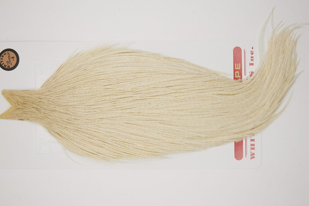 10238 Whiting Dry Fly Hackle Bronze Grade Rooster Cape White Ties Size 10-22