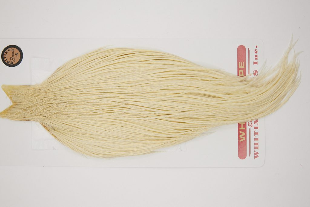 10239 Whiting Dry Fly Hackle Bronze Grade Rooster Cape White Ties Size 10-22