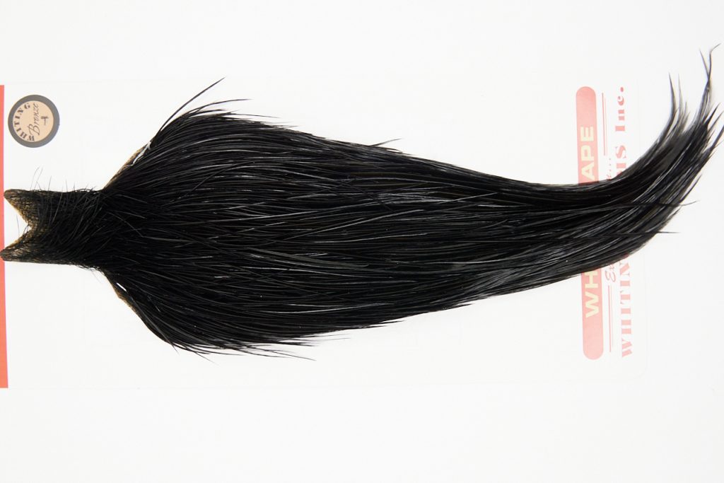 10240 Whiting Dry Fly Hackle Bronze Grade Rooster Cape Black Ties Size 10-26
