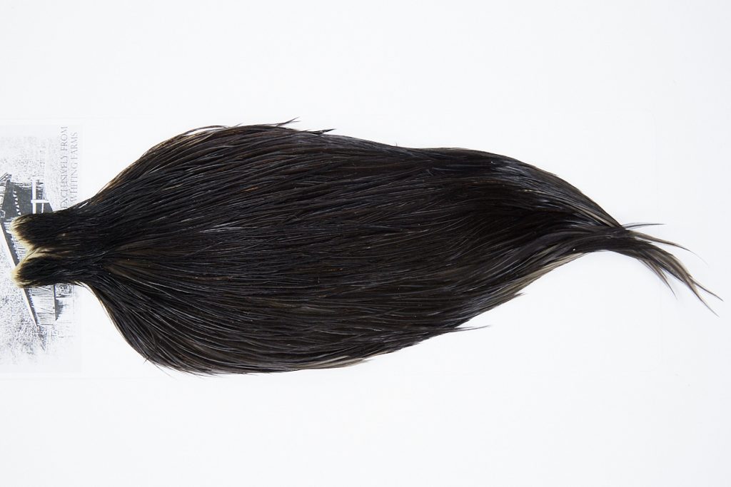 10257 Beaverkill Dry Fly Hackle Rooster Cape Black Ties Size 8-18