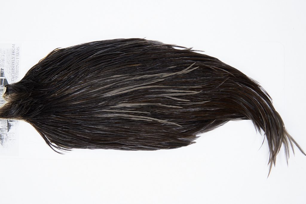 10258 Beaverkill Dry Fly Hackle Rooster Cape Dark Brown Dun Ties Size 8-20