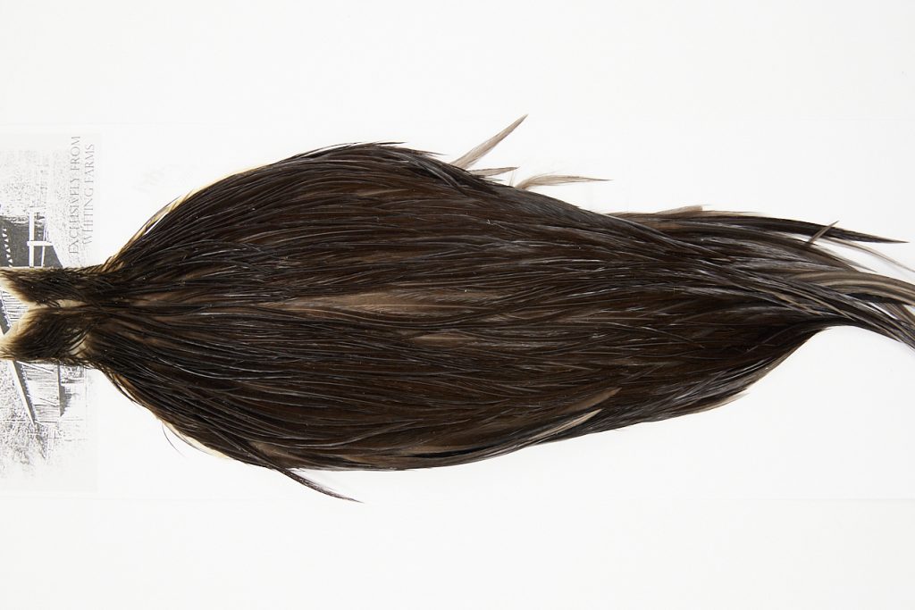 10267 Beaverkill Dry Fly Hackle Rooster Cape Dark Brown Dun Ties Size 8-20