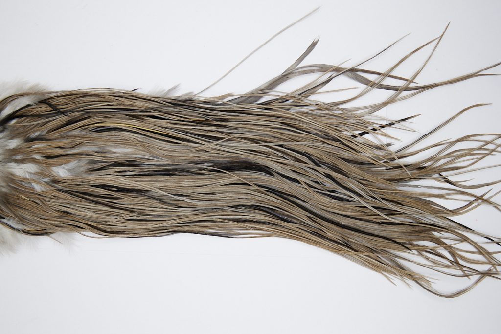 10287 Beaverkill Dry Fly Hackle Rooster Saddle Medium Grey Dun Ties Size 14-16