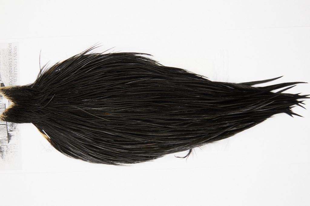 4970 Beaverkill Dry Fly Hackle Rooster Cape Black Ties Size 10-22