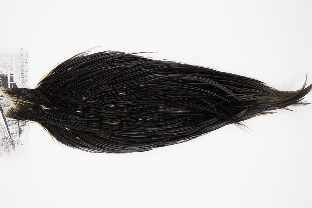 4973 Beaverkill Dry Fly Hackle Rooster Cape Black Ties Size 10-18