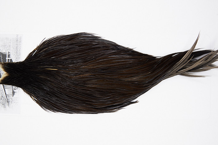 4990 Beaverkill Dry Fly Hackle Rooster Cape Dark Brown Dun Ties Size 8-20