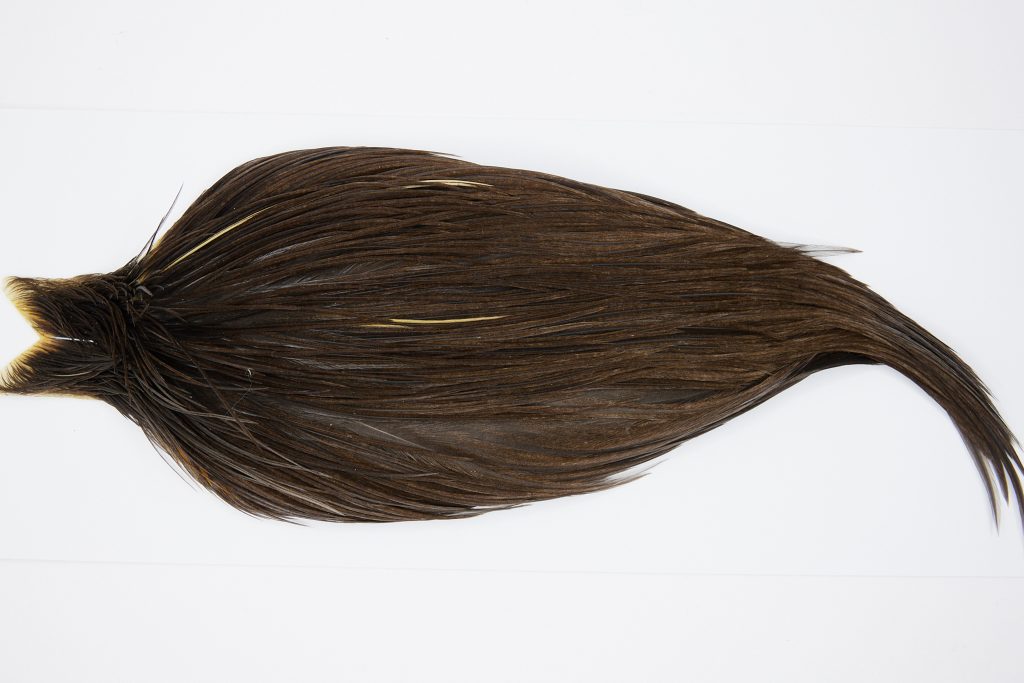 10298 JimsFlyCo Dry Fly Hackle Grade 2 Rooster Cape Dark Dun Ties Size 10-22