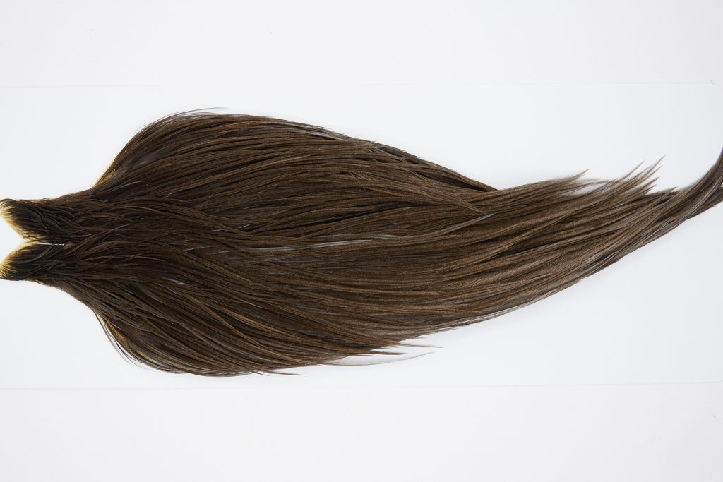 10301 JimsFlyCo Dry Fly Hackle Grade 2 Rooster Cape Dark Dun Ties Size 10-20