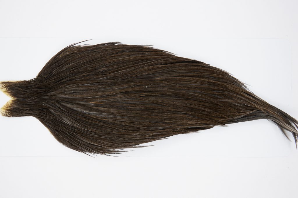 10304 JimsFlyCo Dry Fly Hackle Grade 2 Rooster Cape Dark Dun Ties Size 12-20