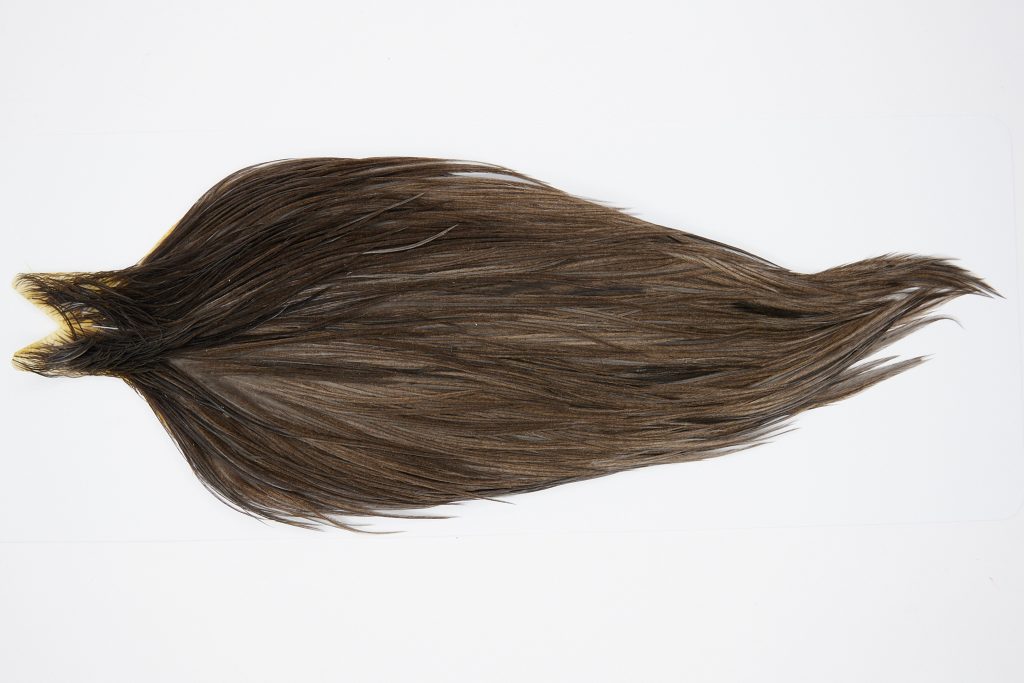 10305 JimsFlyCo Dry Fly Hackle Grade 2 Rooster Cape Dark Dun Ties Size 10-22