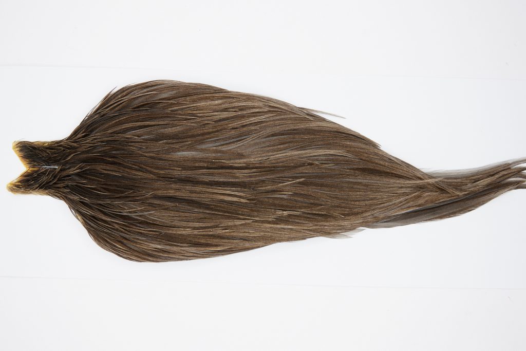 10306 JimsFlyCo Dry Fly Hackle Grade 2 Rooster Cape Dark Dun Ties Size 10-18