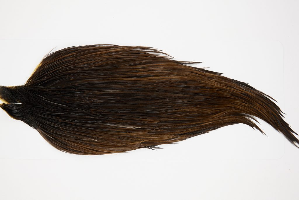 10307 JimsFlyCo Dry Fly Hackle Grade 2 Rooster Cape Brown Dun Ties Size 10-20