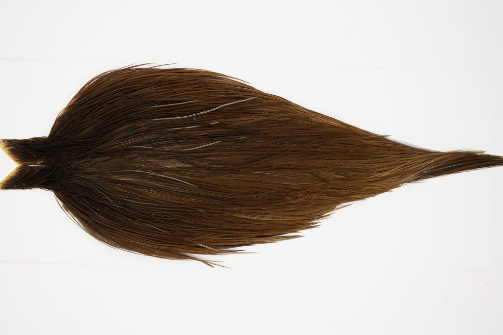 10309 JimsFlyCo Dry Fly Hackle Grade 2 Rooster Cape Brown Dun Ties Size 10-22