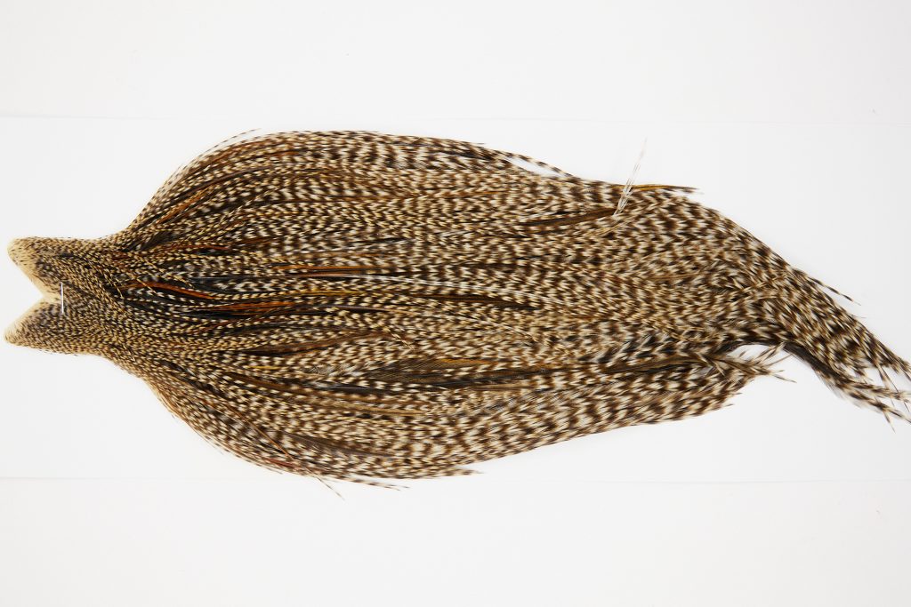 10326 JimsFlyCo Dry Fly Hackle Grade 2 Rooster Cape Grizzly Dun Variant Ties Size 12-24