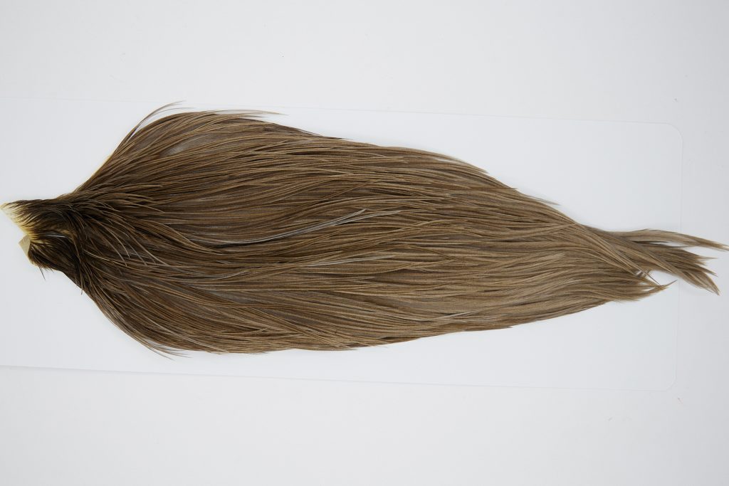 10343 JimsFlyCo Dry Fly Hackle Grade 2 Rooster Cape Medium Dun Ties Size 10-18