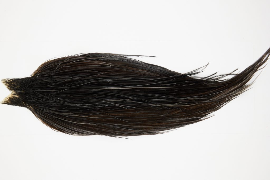 10355 JimsFlyCo Dry Fly Hackle Grade 2 Rooster Cape Black Ties Size 12-22