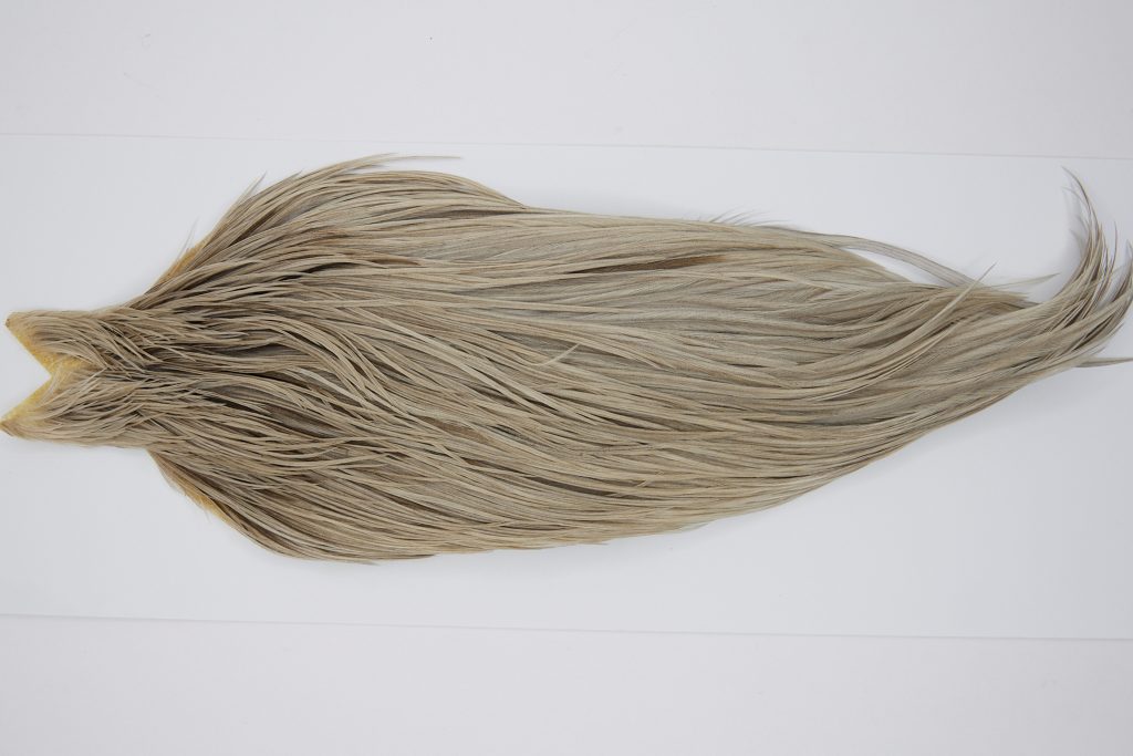 10366 JimsFlyCo Dry Fly Hackle Grade 2 Rooster Saddle Light Dun Ties Size 6-18