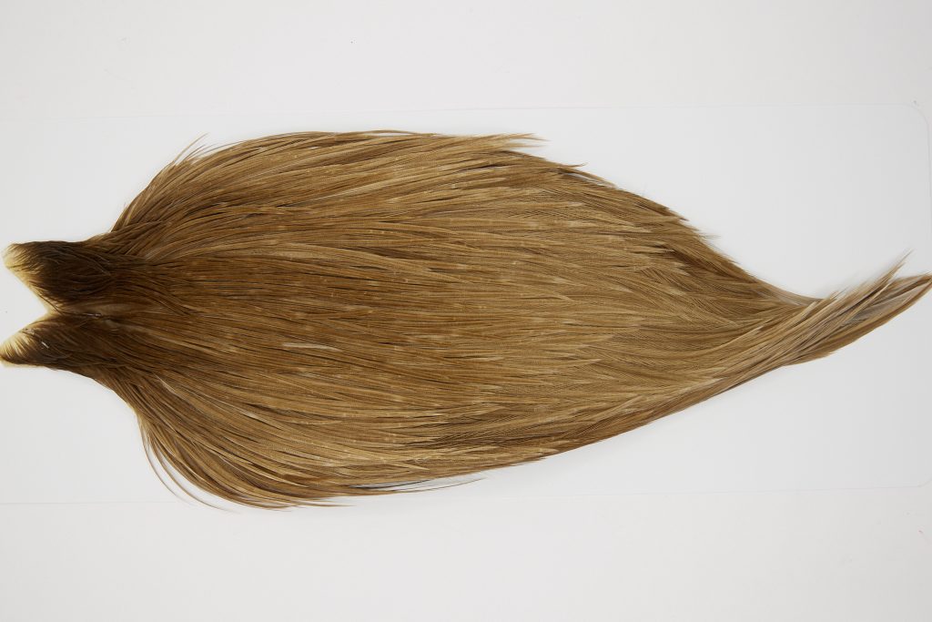 10412 JimsFlyCo Dry Fly Hackle Grade 1 Rooster Cape Medium Dun Ties Size 8-20