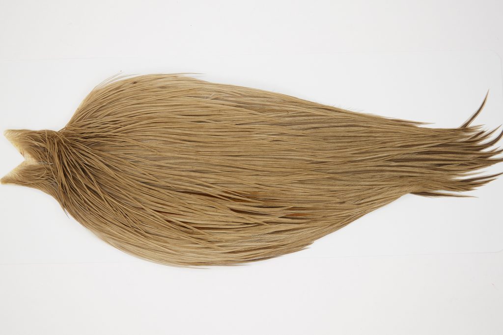 10415 JimsFlyCo Dry Fly Hackle Grade 1 Rooster Cape Medium Dun Ties Size 10-20