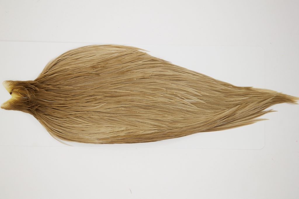 10417 JimsFlyCo Dry Fly Hackle Grade 1 Rooster Cape Medium Dun Ties Size 10-22