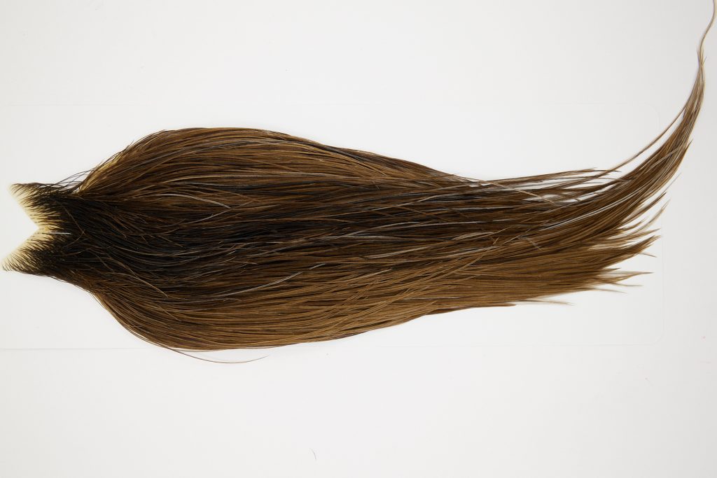 10423 JimsFlyCo Dry Fly Hackle Grade 1 Rooster Cape Dark Dun Ties Size 12-24