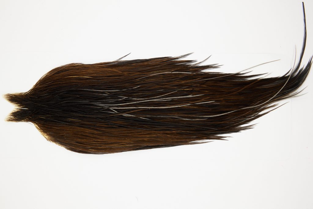 10425 JimsFlyCo Dry Fly Hackle Grade 1 Rooster Cape Dark Dun Ties Size 10-22